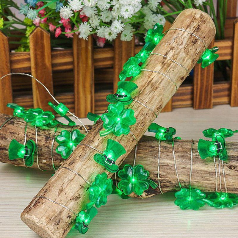 Decorative String Lights for St Patrick's Day Indoor Outdoor Party - 3M 30 LEDs Battery Powered with Remote