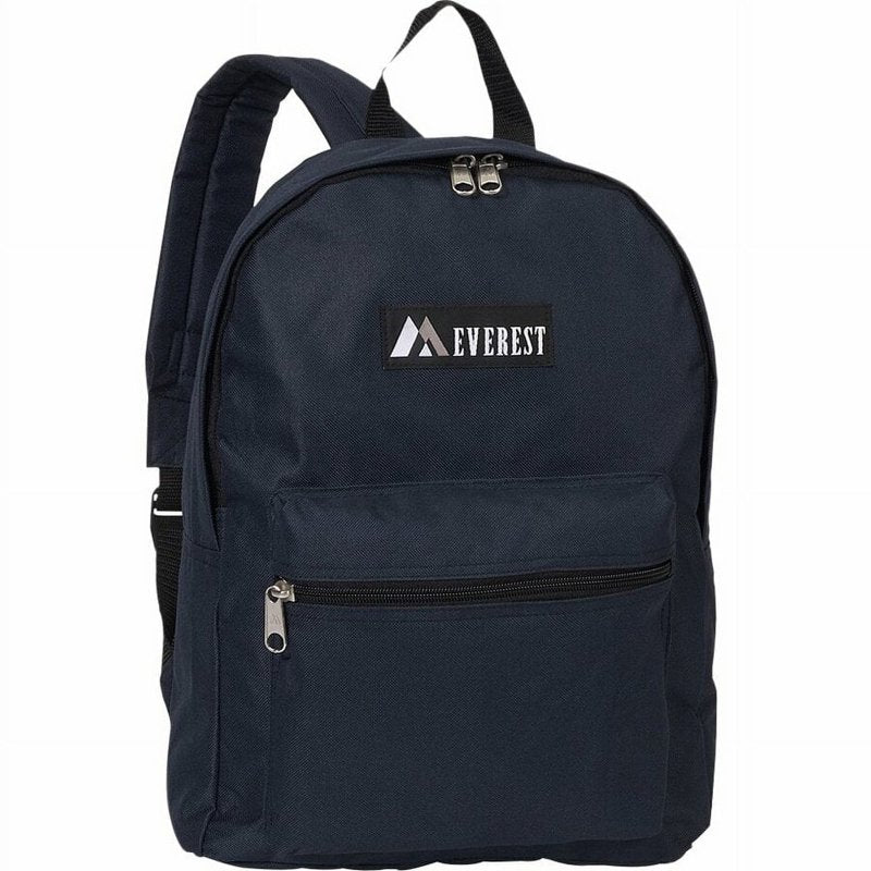 15-Inch Navy Basic Unisex Backpack for School & Everyday Use