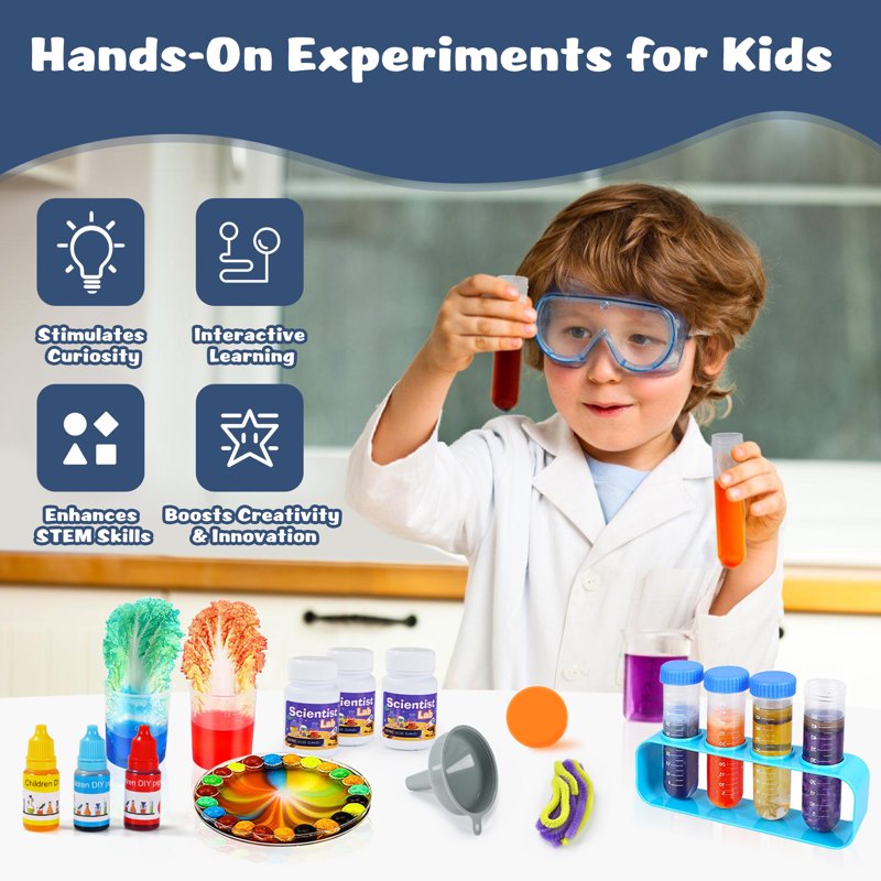 Educational Science Kit for Kids 60+ Experiments STEM Learning Toys Gift for Boys Girls 5-12