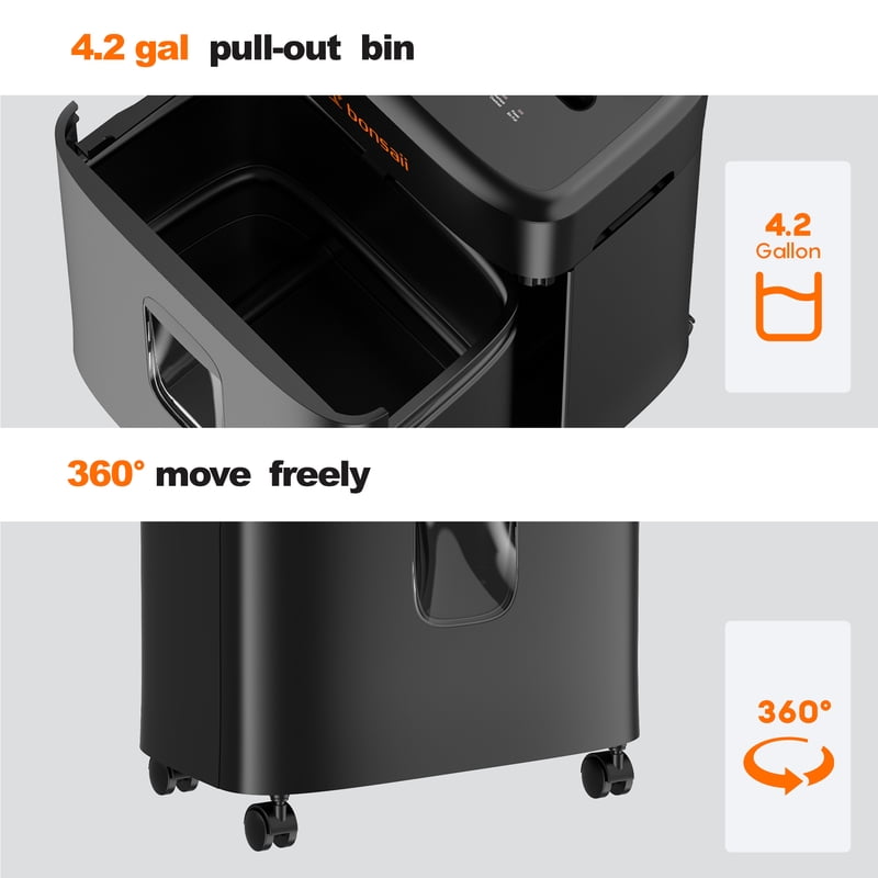 Heavy Duty Micro-Cut Paper Shredder with Auto Feed and Pull-Out Bin – Multiple Sheet Capacity