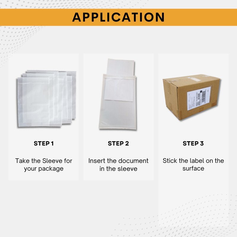 100 Pack Shipping Label Sleeves - Waterproof Peel & Seal Envelope Pouches for Documents & Labels