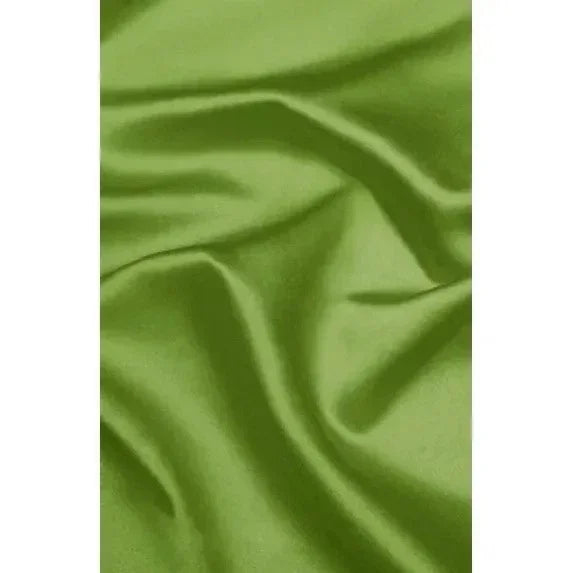 Blackout Window Grommet Curtain Set - Lime Green Faux Silk Panels, 2 Pieces