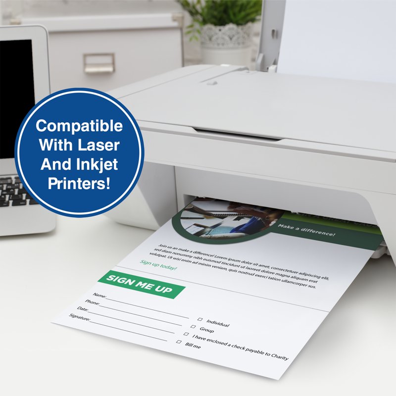 Perforated Printer Paper 8.5 x 11 Inch 2500 Sheets for W-2 1099 Statements