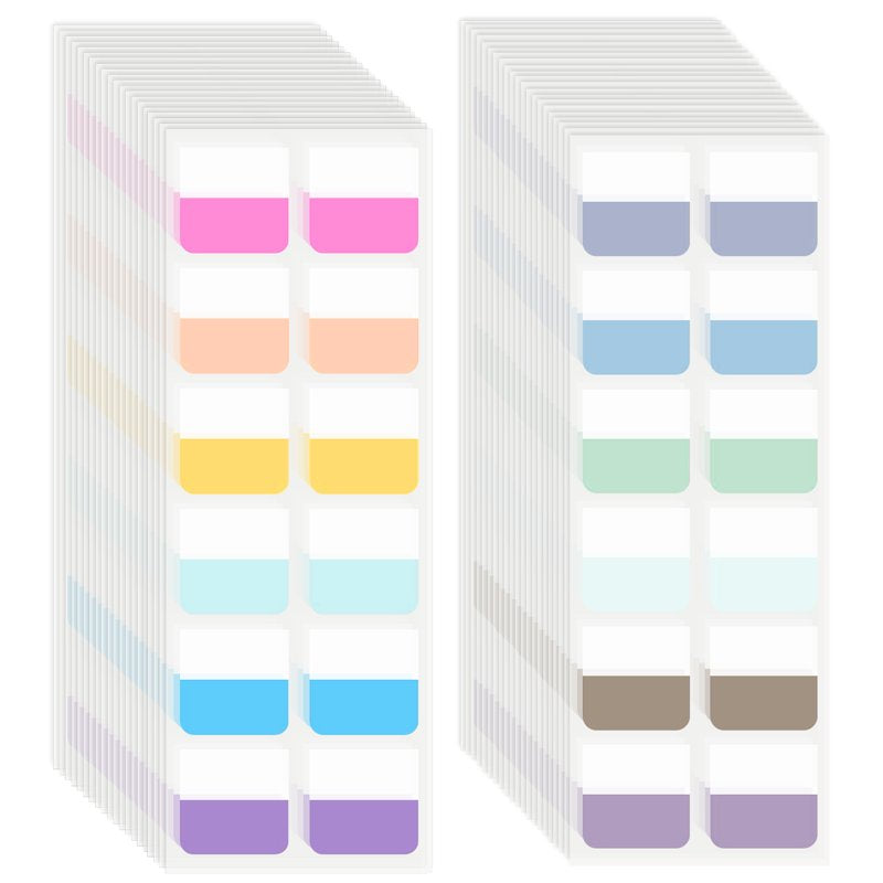 Colorful Repositionable Index Tabs Set - 480 Sticky Page Markers for Office & Filing
