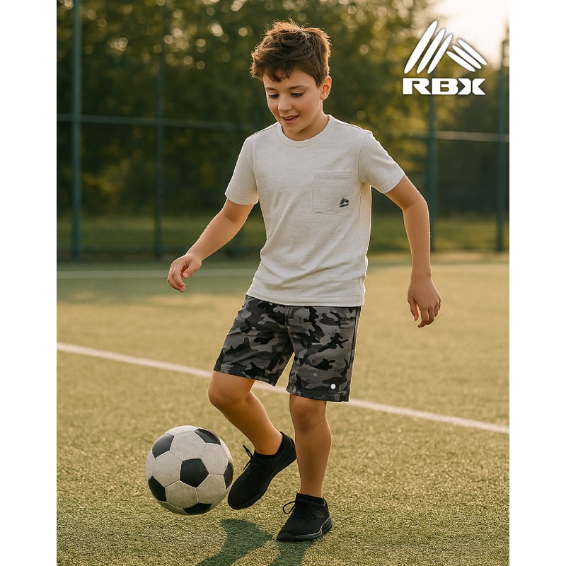 Kids Boys Athletic Shorts 2 Pack Breathable Mesh Basketball Shorts with Pockets