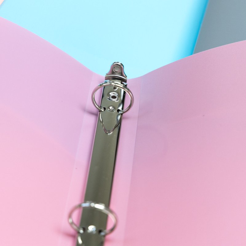 3-Ring Poly Binder Organizer with Pastel Colors, 1 Inch, Holds 175 Sheets