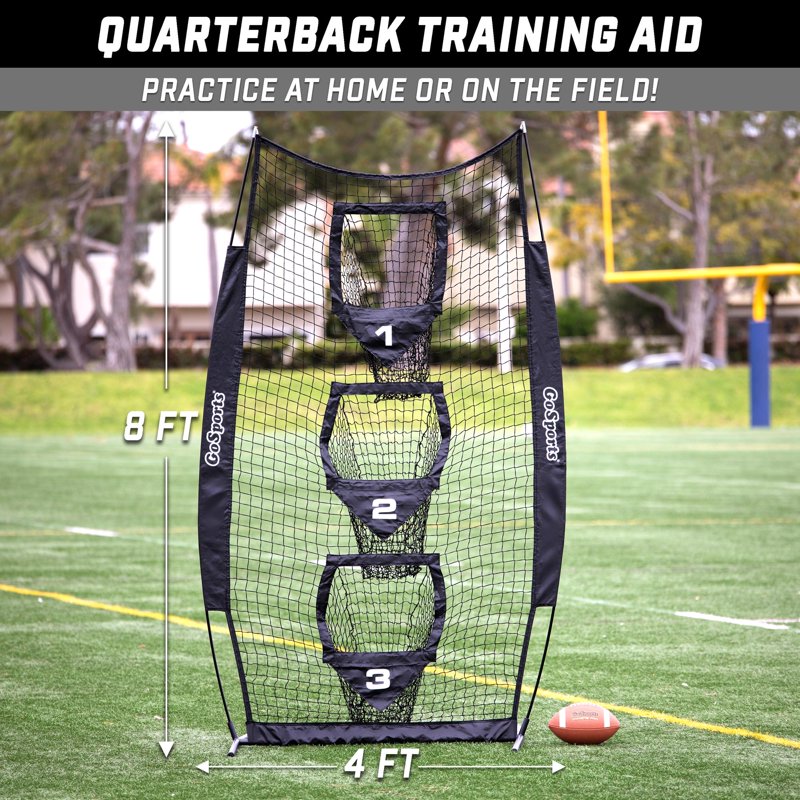 Football Throwing Target Net 8x4 ft Practice Passing Accuracy Training Equipment