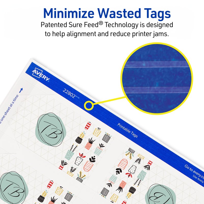 Printable Gift Tags with String - 2 x 3.5 Inches, Pack of 96, White