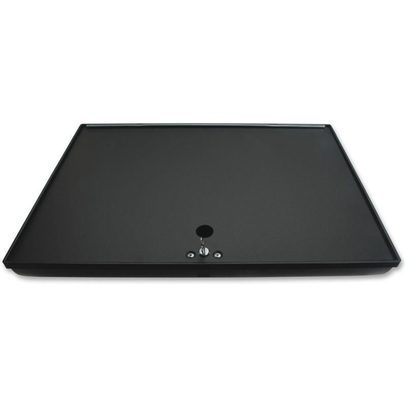 Locking Cover Money Tray for Cash Drawer - Black, 5 Compartments