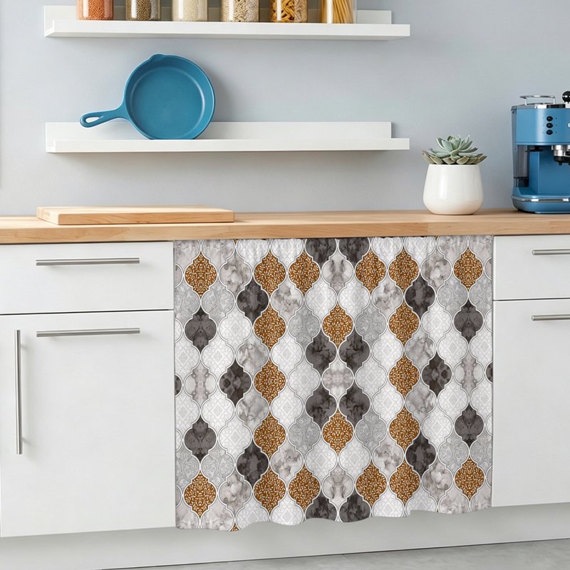 Waterproof Kitchen Cabinet Curtain Under Sink Dust-Proof Dust Cover