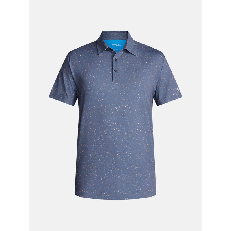 Men's Colorful Splatter Print Golf Polo Shirt with UPF 50+ Sun Protection