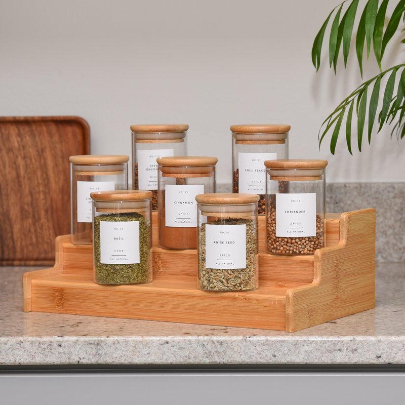 Minimalist Spice Jar Labels Set Waterproof Matte Finish | Pre-Printed & DIY