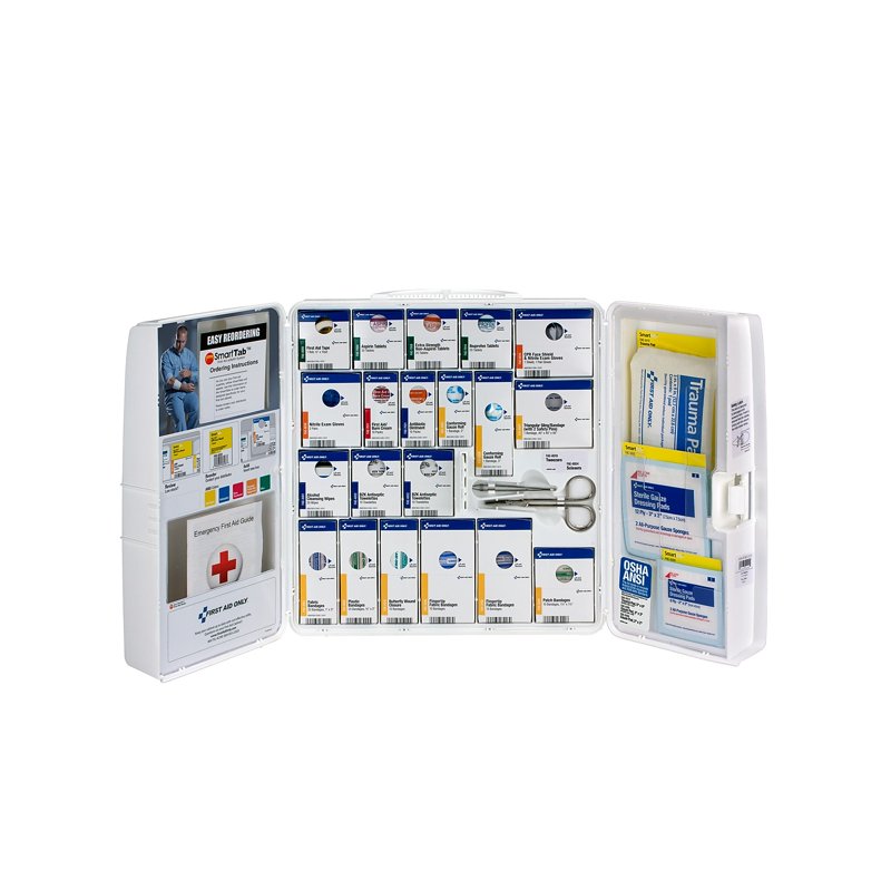50-Person Commercial First Aid Kit with 245 Supplies in Plastic Case