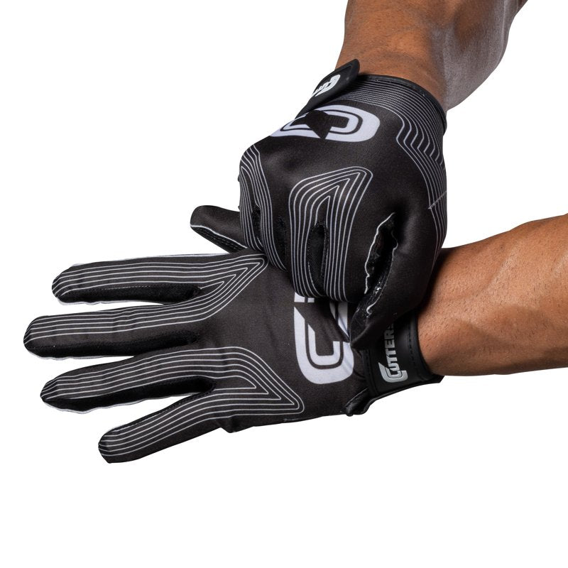 American Football Receiver Gloves - Lightweight Grip for Adults L/XL Black