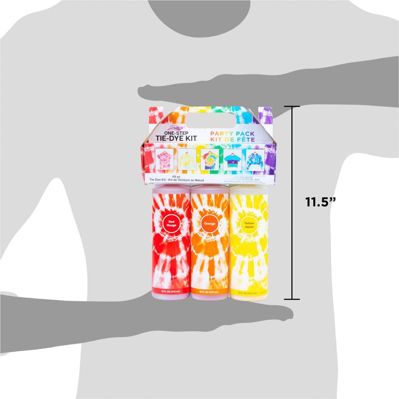 Tie-Dye Kit with 6 Bright Colors - 16 oz Each for 72 Projects
