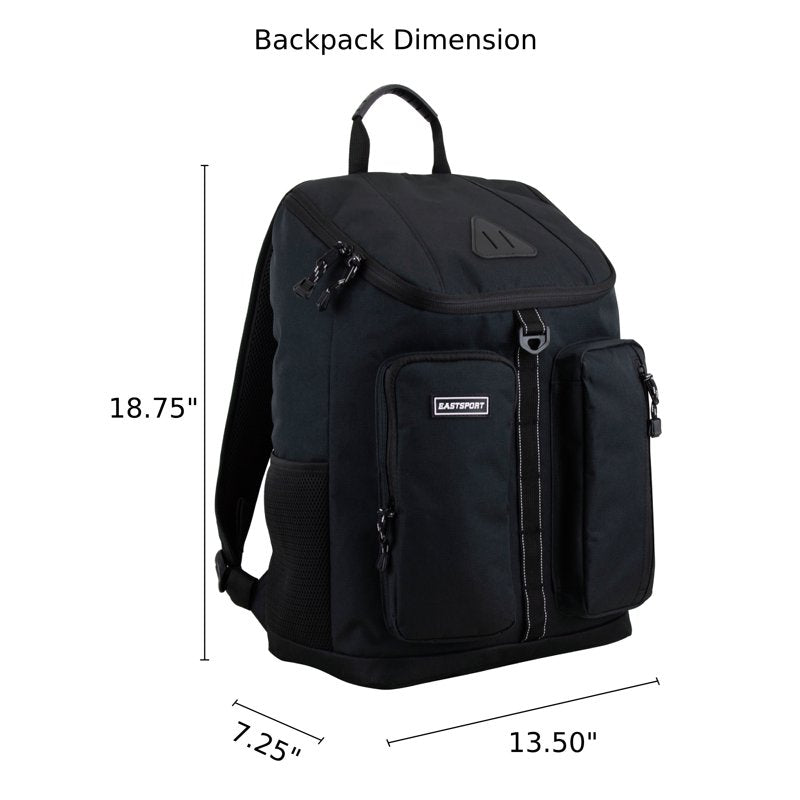 Unisex Top Loader Backpack with Multiple Pockets & Water Bottle Holders