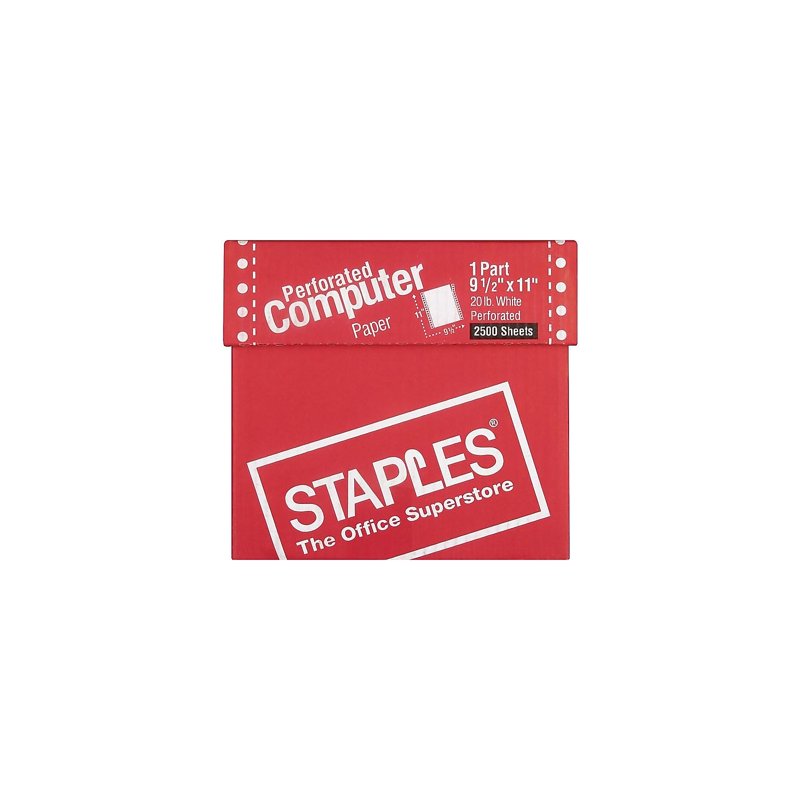 Continuous Office Printer Paper 9.5 x 11 Inches 20 Lb 2500 Sheets