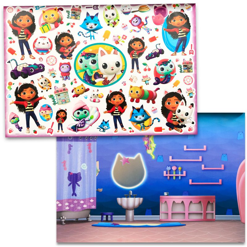 Kids Sticker Activity Pad with Over 1000 Gabby's Dollhouse Reusable Stickers