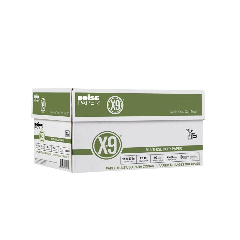 Boise X-9 Copy Paper 11x17 White 92 Brightness 2500 Sheets - Office Printing