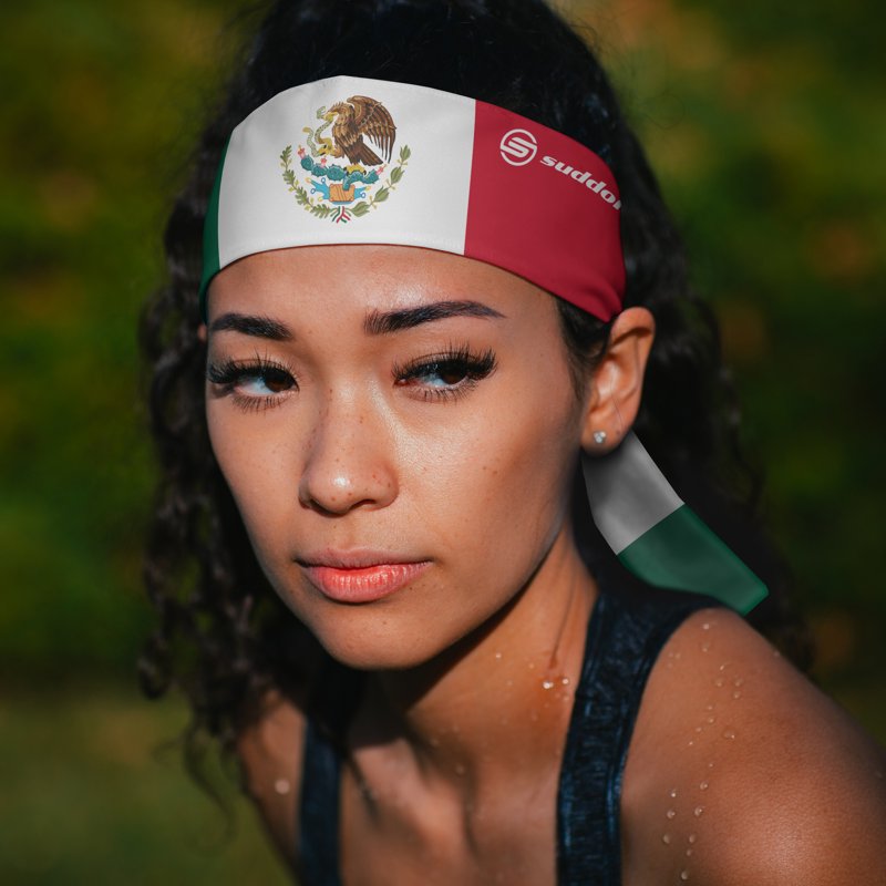 Mexico Flag Sweatband - Breathable, Non-Slip Sports & Cosplay Headband