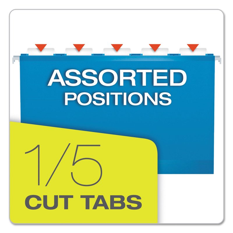 Reinforced Hanging File Folders - Legal Size, 25 Pack, Blue