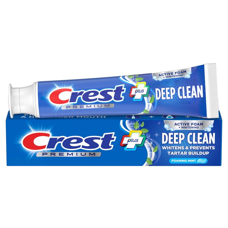 Crest Deep Clean Toothpaste Foaming Mint 5.2 oz - Multipack 12