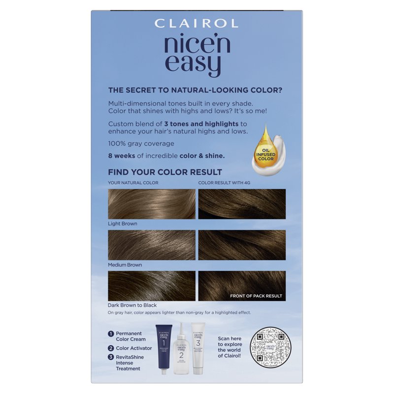 Permanent Hair Color Cream - Multiple Shades, Long-Lasting, Gray Coverage