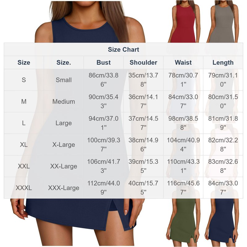 Women's Athletic Dress Sleeveless Golf Tennis Mini Dress with Built-in Shorts