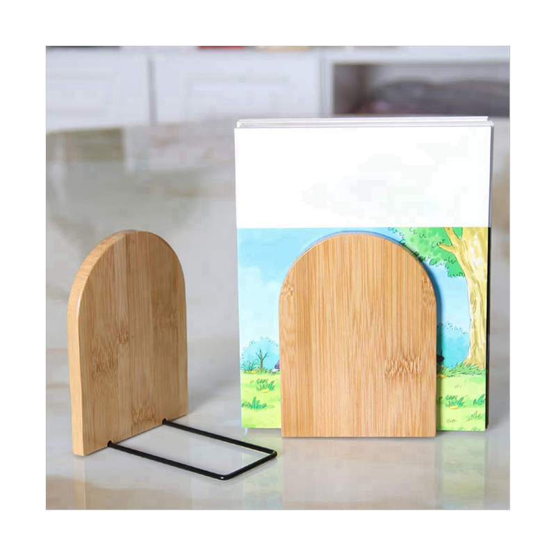 Heavy Duty Wooden Bookends - Vintage Finish Bookshelf Holders for Heavy Books