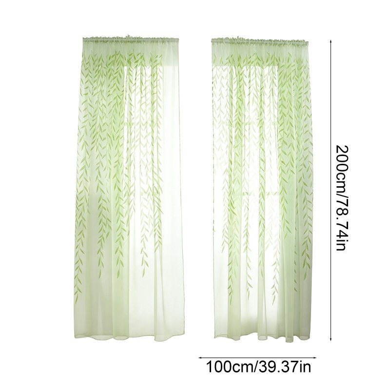 Light Filtering Sheer Curtains for Windows & Room Dividers - 78 Inch Length
