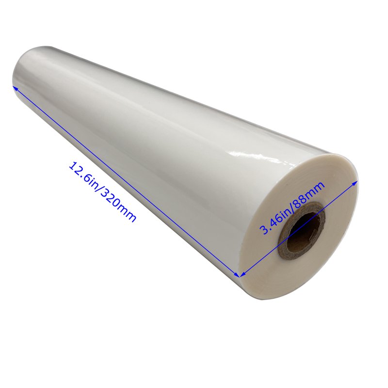 Glossy Thermal Laminating Film Roll 12.5 x 656 ft UV BOPP for Document Protection