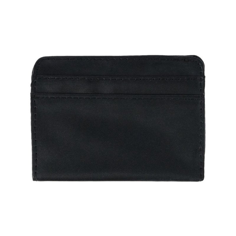 Women's RFID Card Case with Pebble Vegan Leather Large ID Coin Holder