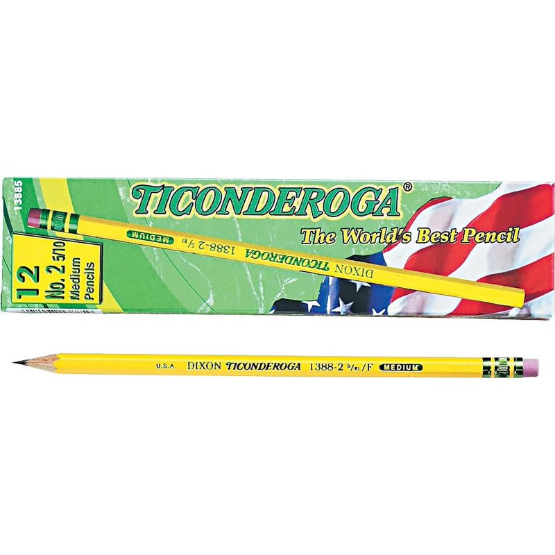 No 2.5 Medium Tip Yellow Pencil Pack of 12 for Writing & Drawing