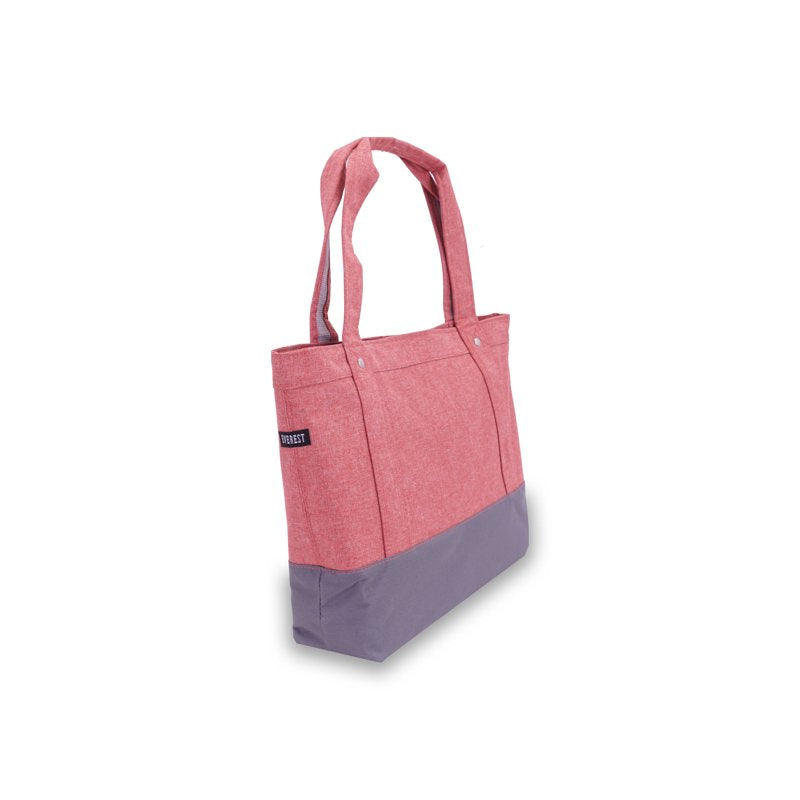 Women’s Stylish Tablet Tote Bag with Zipper Pocket - Coral, Tan, Charcoal Blue