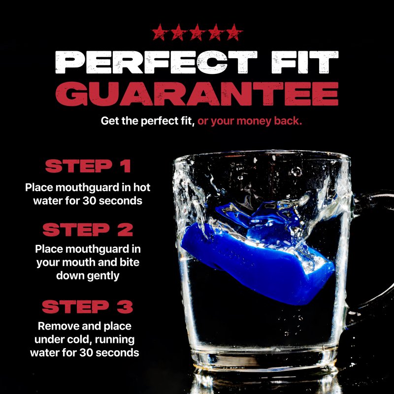 Slim Fit Sports Mouth Guard with Case for Adults & Youth - Impact Protection