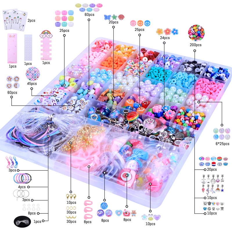 Unicorn Jewelry Making Kit for Kids Teens - 3200 Beads & Accessories