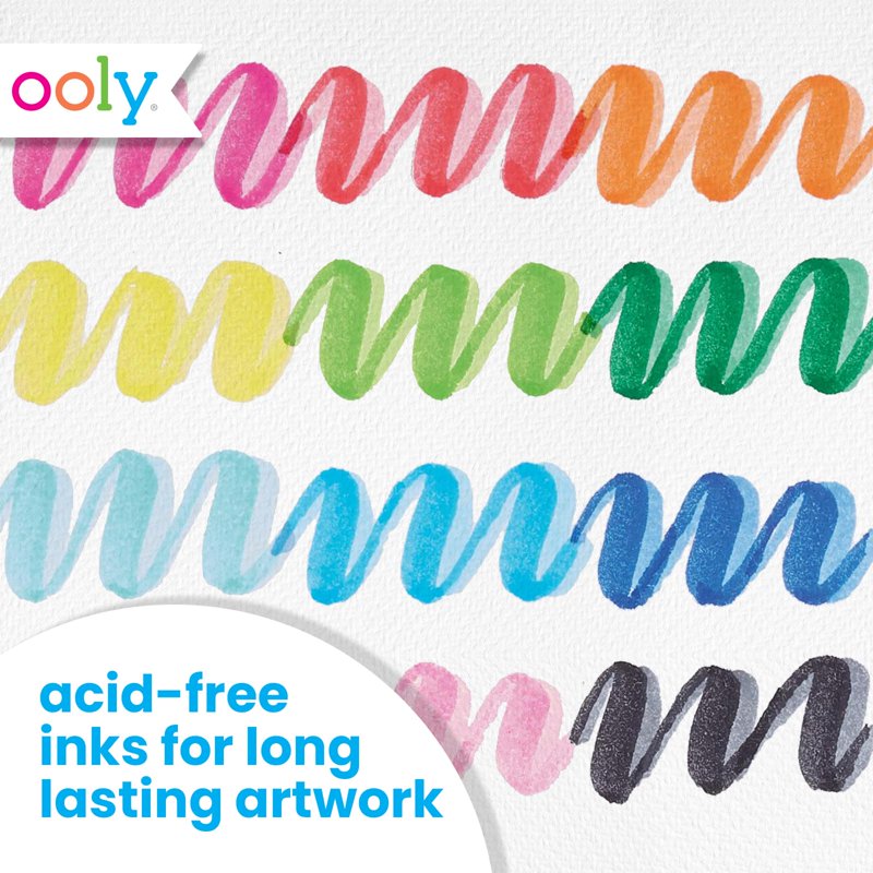 Dual Tone Double-Ended Brush Marker Set – 12 Markers, 24 Vibrant Colors for Art & Calligraphy