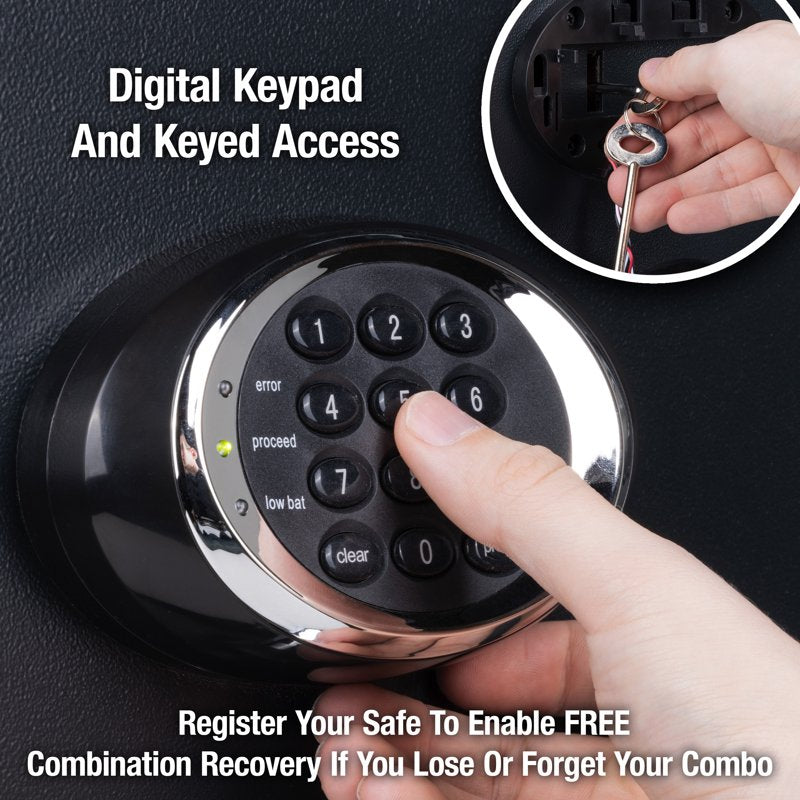 Fireproof Water-Resistant Digital Safe with Keypad - 4.7 Cu Ft