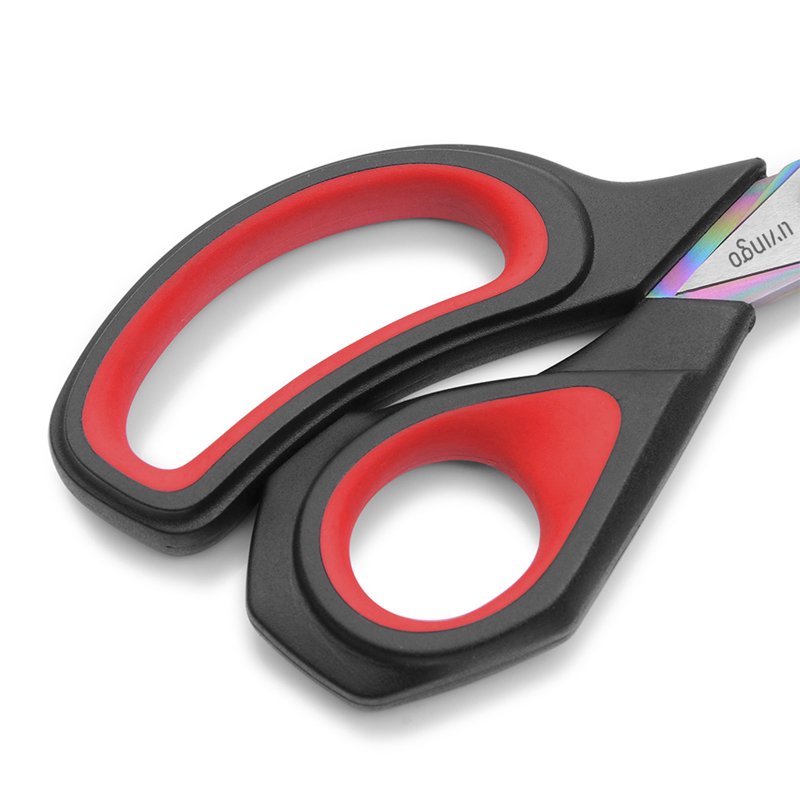 LIVINGO Heavy Duty Fabric Scissors Titanium 8.5" - Red & Black, Variation: 8.5"