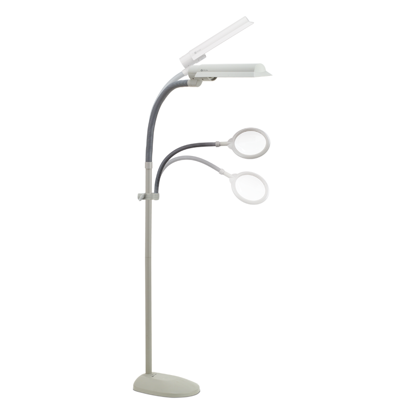 OttLite EasyView Floor Lamp with 3x Magnifier - Craft, Sewing, Reading Light