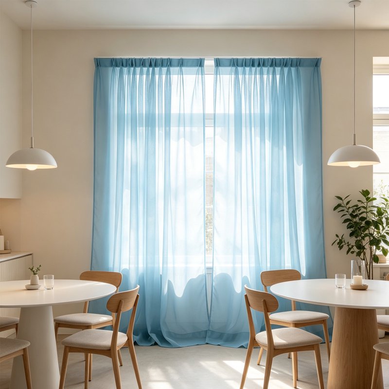 Sheer Curtains for Living Room & Bedroom - Light Filtering, Breathable, 78 Inch Length