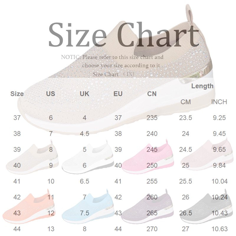 Women's Orthopedic Golf Shoes Breathable Non-Slip Slip-On Hiking Sneakers