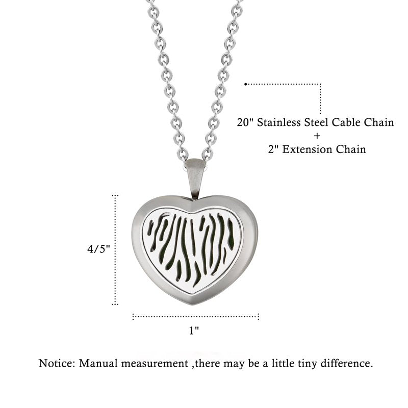 Essential Oil Diffuser Necklace Aromatherapy Jewelry with Reusable Pads - Silver, Gold, Rose Gold