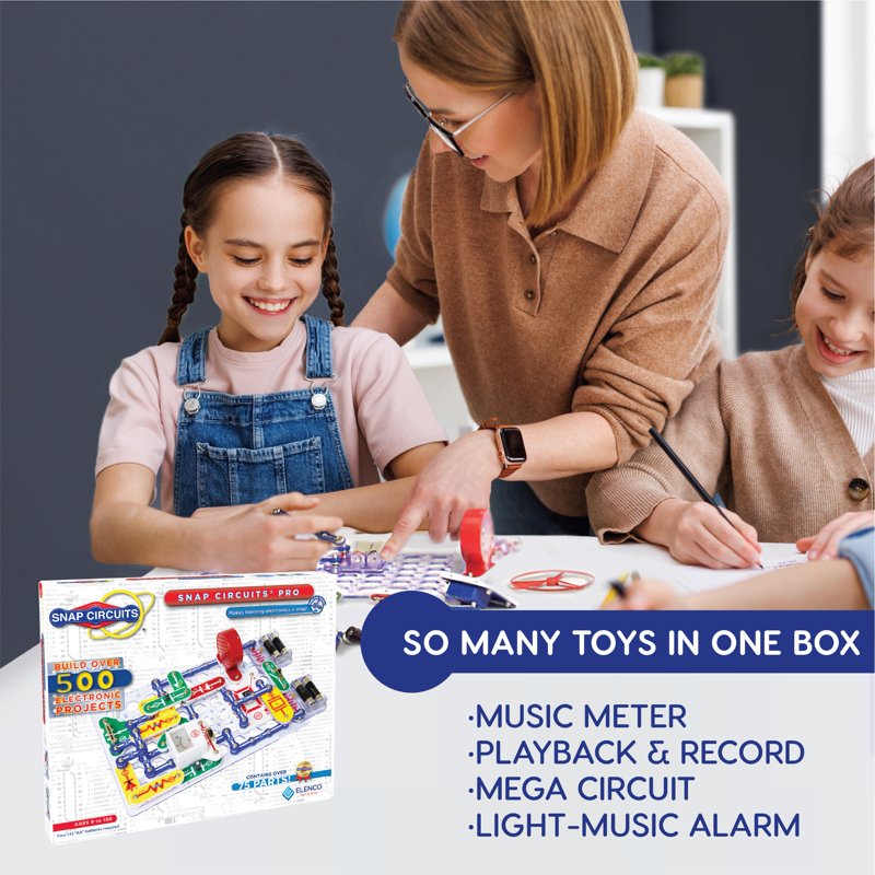Snap Circuits Pro SC-500 Electronics Exploration Kit - 500+ Projects for Kids 8+