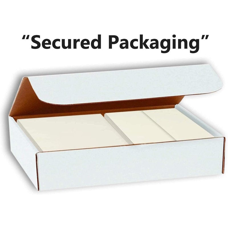 Cream White Cardstock Greeting Cards with Envelopes 4 1/4 x 5 1/2 inches - Heavyweight 80 lb for Invitations & Crafts