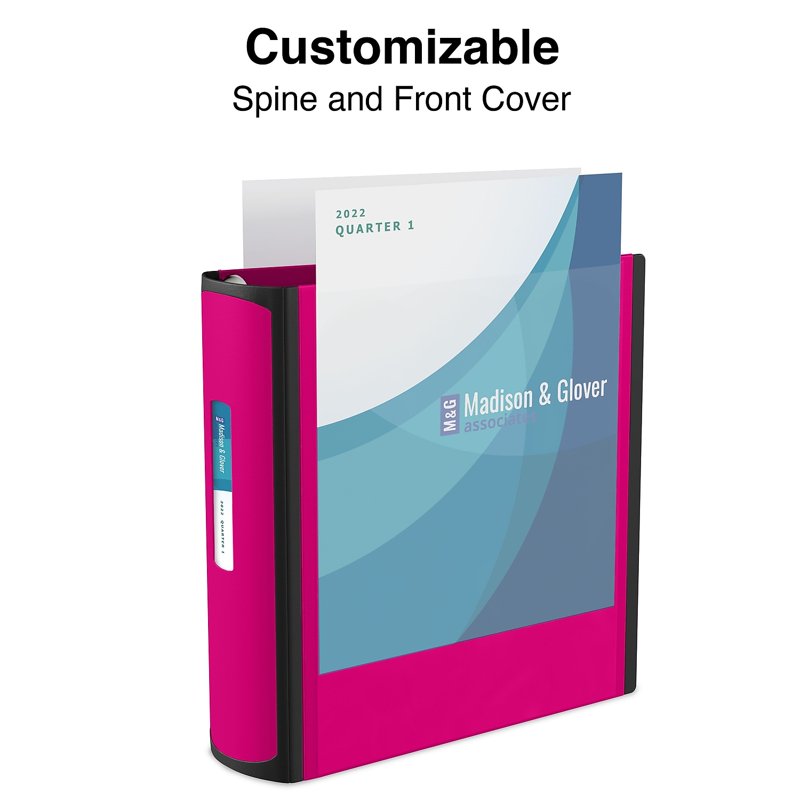 2-Inch Pink Three-Ring Binder - Heavy Duty 540-Page Capacity, Office Organization