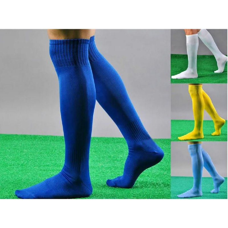 Unisex Soccer Knee High Athletic Socks - 2 Pairs, Medium, Like Brazil Yellow