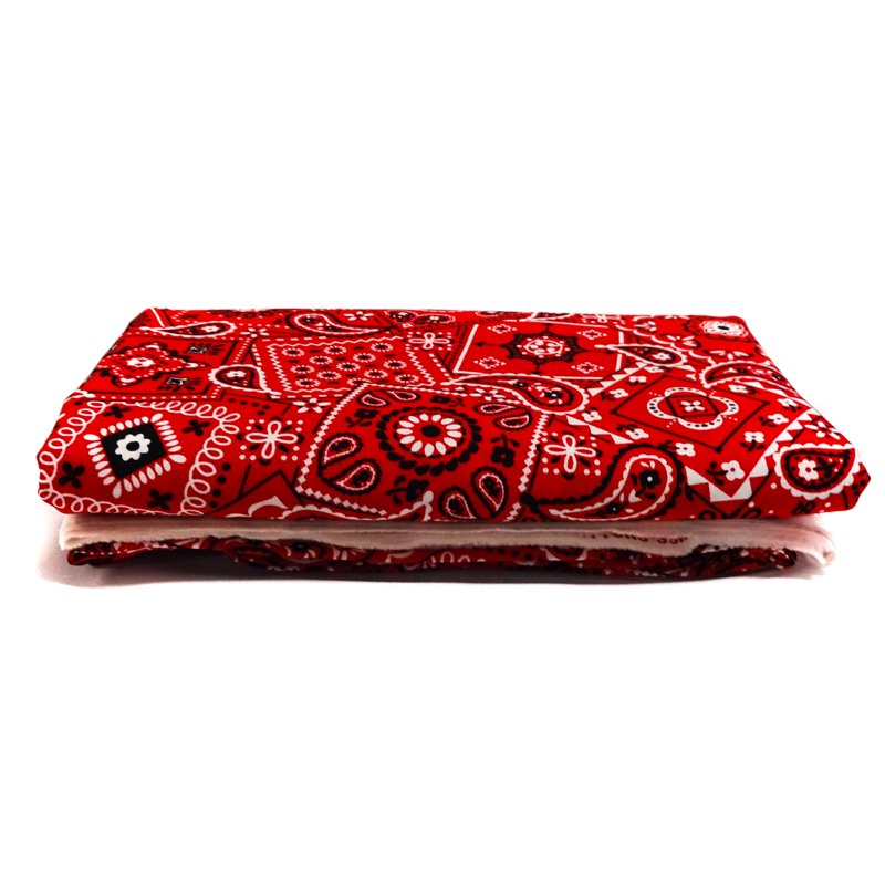 Cotton Bandana Fabric - Red 3-Yard Precut for Sewing & Craft Projects