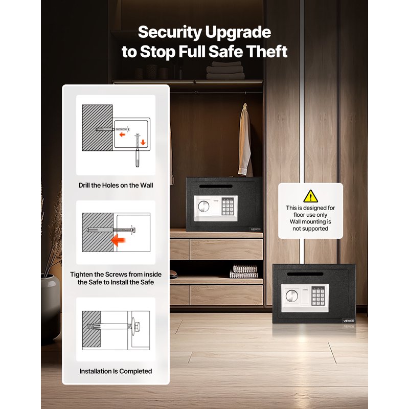 0.6 Cu Ft Drop Safe with Password Lock & Drop Slot - Heavy Duty Cash & Jewelry Security Box