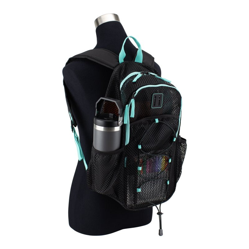 Unisex Mesh Backpack 17 Inch Large Capacity School & Travel Bag